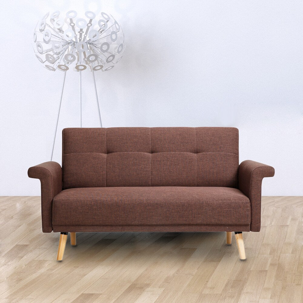 Adeco Fabric Mid-century Style Sofa