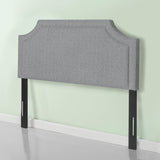 Adeco Fabric Upholstered Headboard with Nailhead for Queen Bed