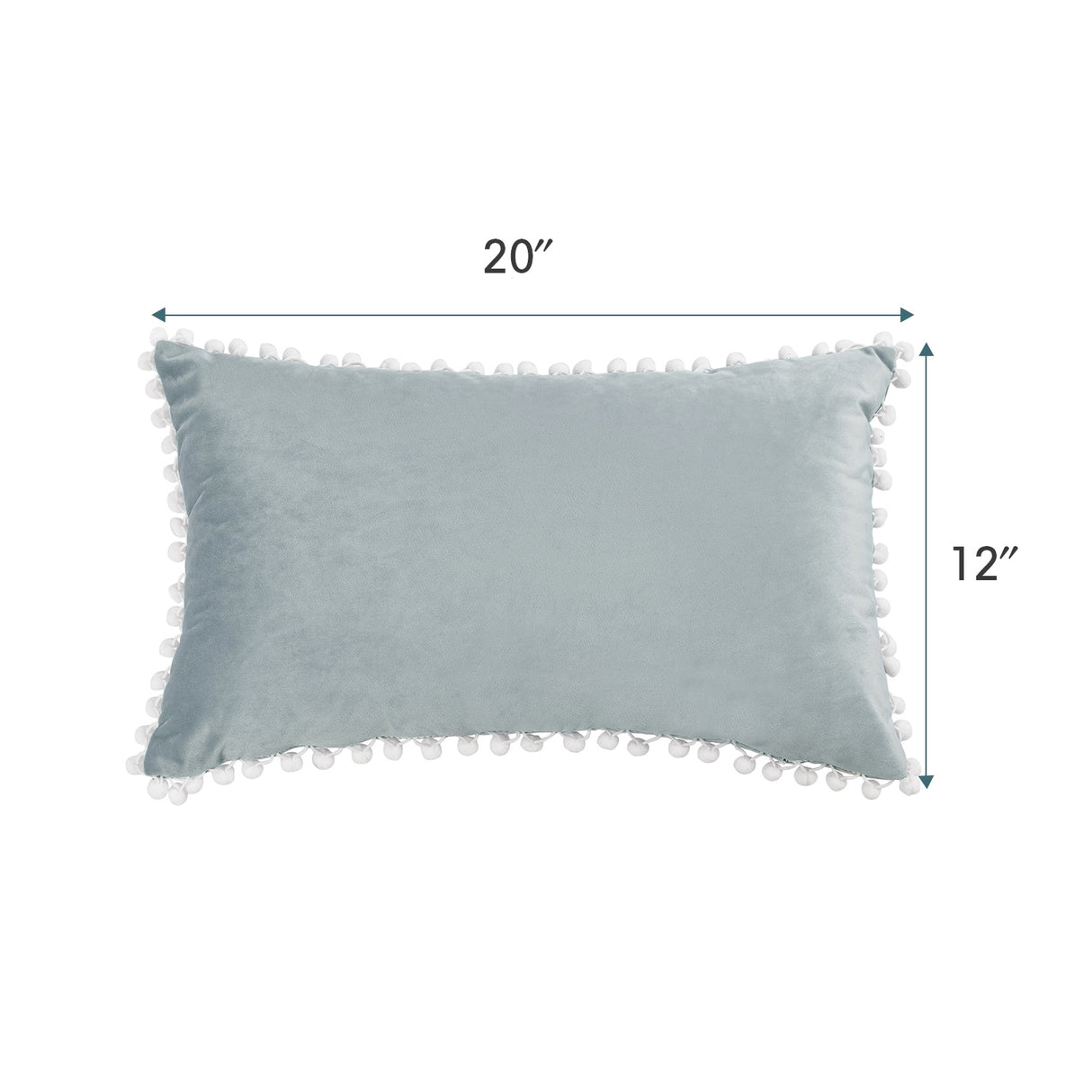 Adeco Pack of 2 Decorative Throw Pillow Covers with Pom Poms