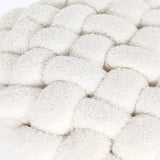 Adeco Round Velvet Ottoman Foot Rest Stool