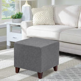 Adeco Simple British Style Cube Ottoman Footstool