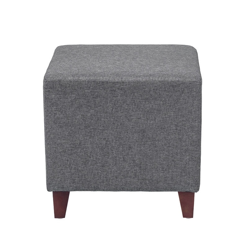 Adeco Simple British Style Cube Ottoman Footstool