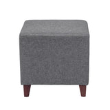 Adeco Simple British Style Cube Ottoman Footstool