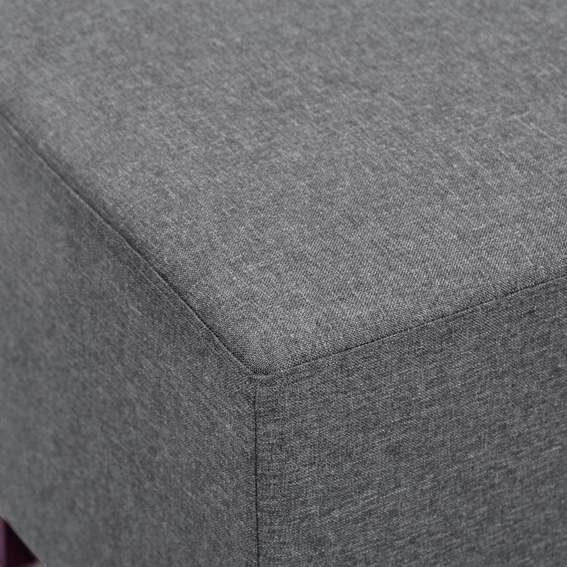 Adeco Simple British Style Cube Ottoman Footstool