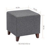 Adeco Simple British Style Cube Ottoman Footstool