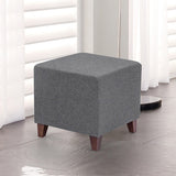 Adeco Simple British Style Cube Ottoman Footstool