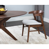 Adel Dining Table Set - Walnut - 71" With 6 X Haisley Dining Chair