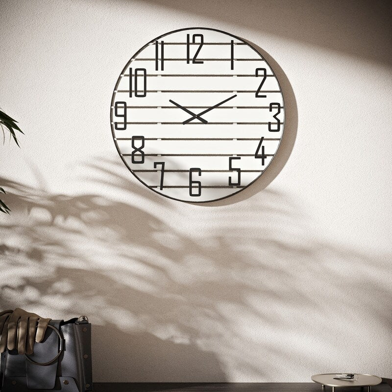 Adelina Round Wood Farmhouse Wall Clock - 33"H x 33"W x 1.25"D