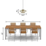 Adeline River of Goods Gold Metal 16.5-Inch Pendant Light with Adjustable Hanging Cord - 16.5" x 16.5" x 69"