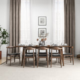 Aden 9-Piece Mid Century Dining Set with 8 Dining Chairs