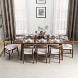 Aden 9-Piece Mid Century Dining Set with 8 Dining Chairs