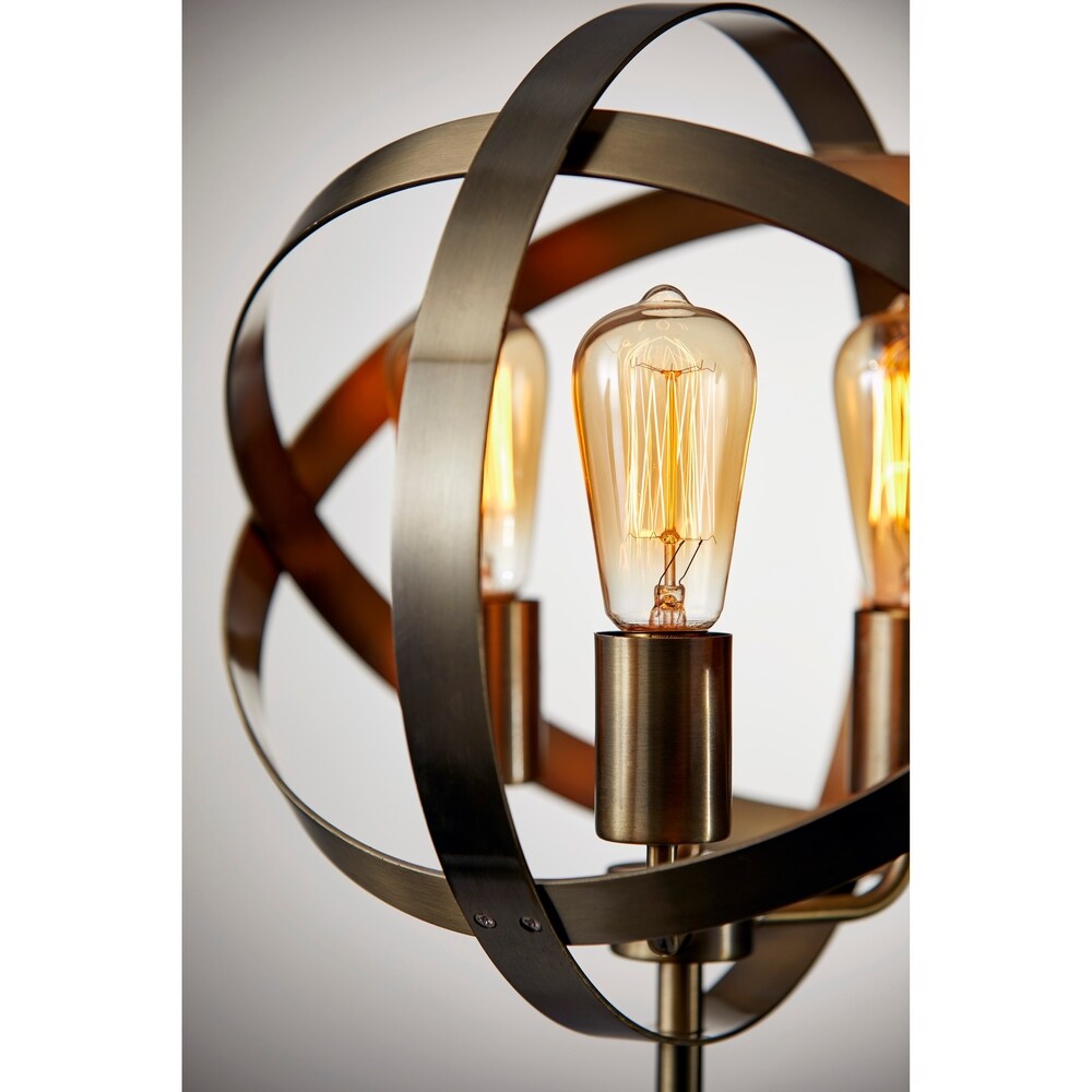 Adesso Donovan Black & Antique Brass Table Lamp
