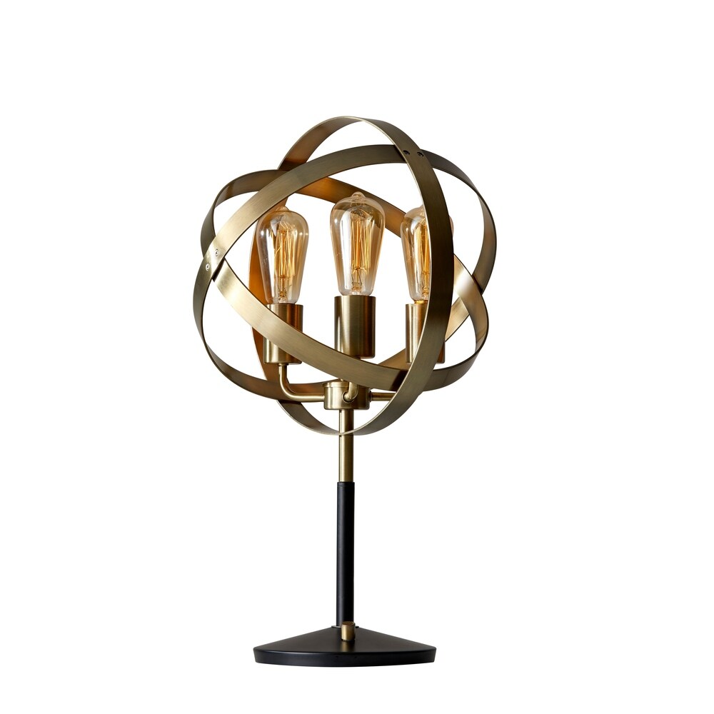 Adesso Donovan Black & Antique Brass Table Lamp