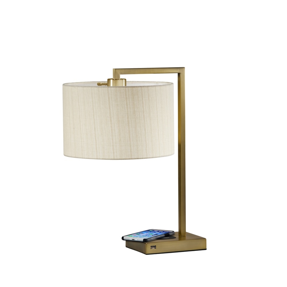 Adesso Austin Wireless Charging Pad Table Lamp