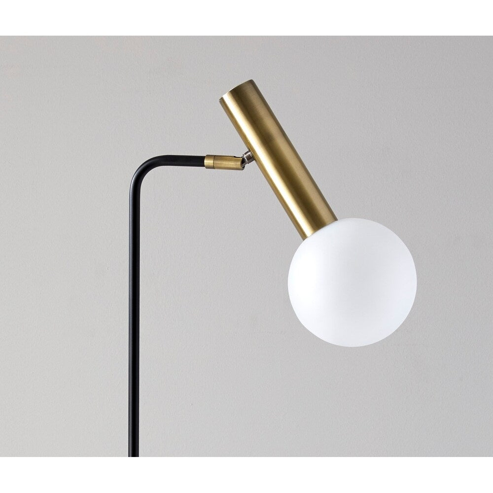 Adesso Sinclair Black and Antique Brass LED Floor Lamp