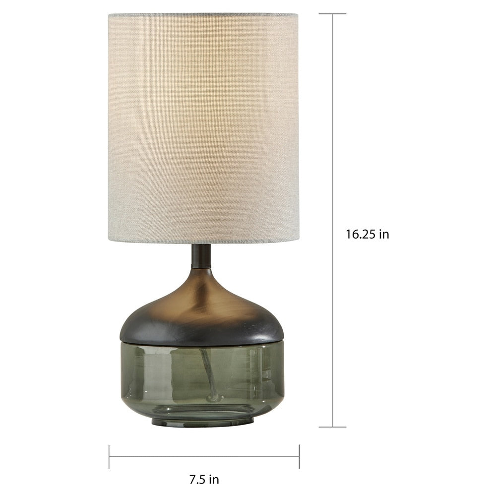 Porch & Den Foxglove Smoked Glass Table Lamp
