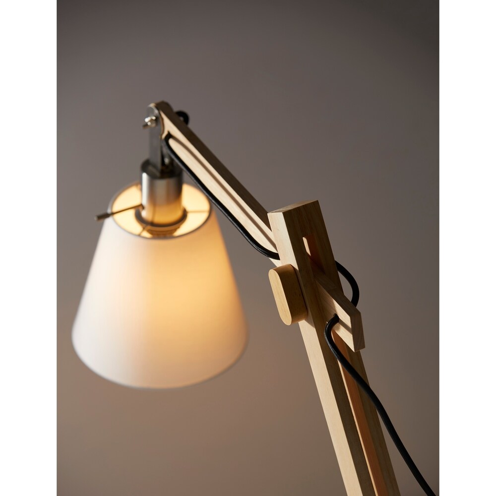 Adesso Walden Natural Rubber Wood Table Lamp