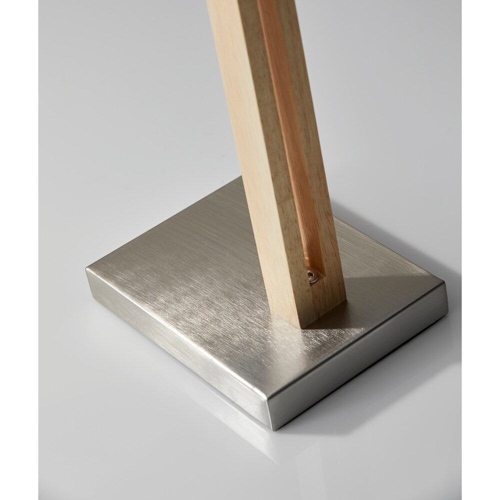 Adesso Walden Natural Rubber Wood Table Lamp