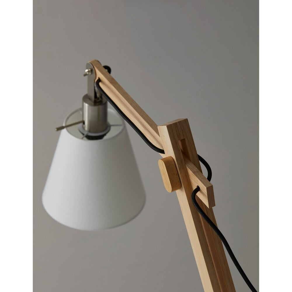 Adesso Walden Natural Rubber Wood Table Lamp