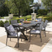 Adina 7-piece Wicker Aluminum Dining Set by Christopher Knight Home - N/A