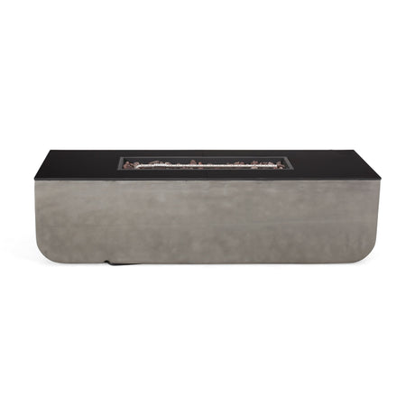 Adio Outdoor 50,000 BTU Lightweight Concrete and Ceramic Rectangular Fire Pit (No Tank Holder) by Christopher Knight Home
