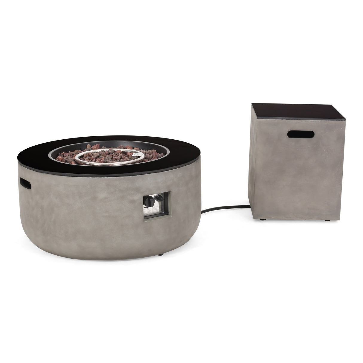 Adio Outdoor Modern 31-inch Circular Fire Pit by Christopher Knight Home - 31.10" W x 31.00" L x 15.00" H