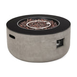 Adio Outdoor Modern 31-inch Circular Fire Pit by Christopher Knight Home - 31.10" W x 31.00" L x 15.00" H