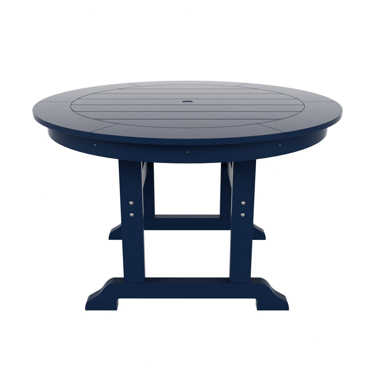 Polytrends Laguna Hdpe All Weather Outdoor Patio Round Adirondack Dining Chairs Set (5-Piece Set)