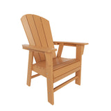 Polytrends Laguna Hdpe All Weather Outdoor Patio Round Adirondack Dining Chairs Set (5-Piece Set)