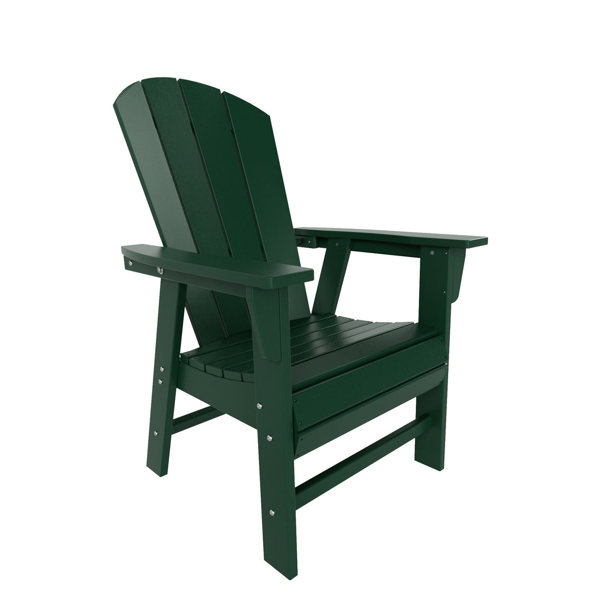 Polytrends Laguna Hdpe All Weather Outdoor Patio Round Adirondack Dining Chairs Set (5-Piece Set)