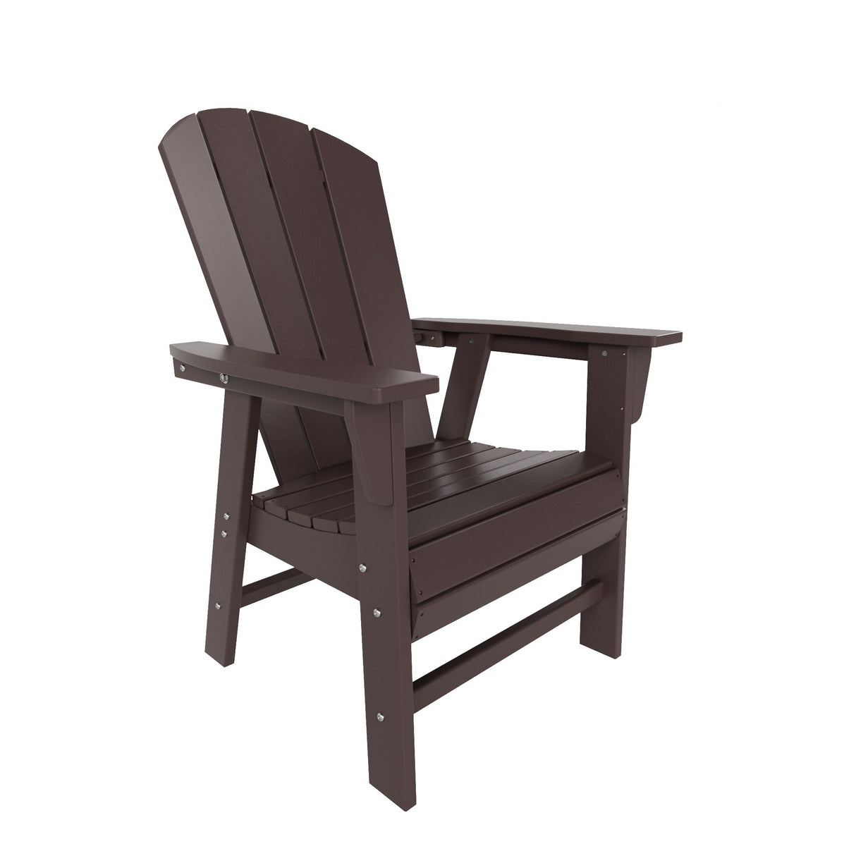 Polytrends Laguna Hdpe All Weather Outdoor Patio Round Adirondack Dining Chairs Set (5-Piece Set)