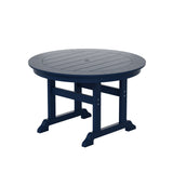 Polytrends Laguna Hdpe All Weather Outdoor Patio Round Adirondack Dining Chairs Set (5-Piece Set)