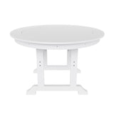 Polytrends Laguna Hdpe All Weather Outdoor Patio Round Adirondack Dining Chairs Set (5-Piece Set)