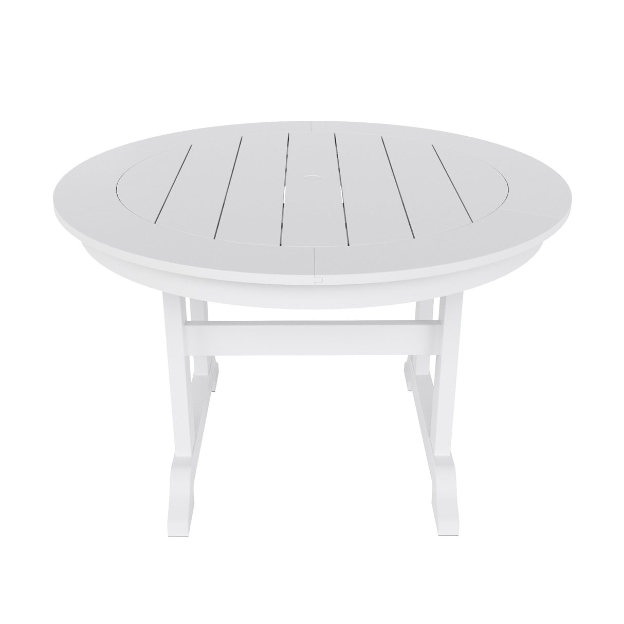 Polytrends Laguna Hdpe All Weather Outdoor Patio Round Adirondack Dining Chairs Set (5-Piece Set)
