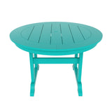 Polytrends Laguna Hdpe All Weather Outdoor Patio Round Adirondack Dining Chairs Set (5-Piece Set)