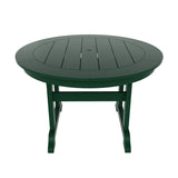 Polytrends Laguna Hdpe All Weather Outdoor Patio Round Adirondack Dining Chairs Set (5-Piece Set)