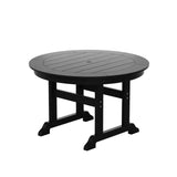 Polytrends Laguna Hdpe All Weather Outdoor Patio Round Adirondack Dining Chairs Set (5-Piece Set)