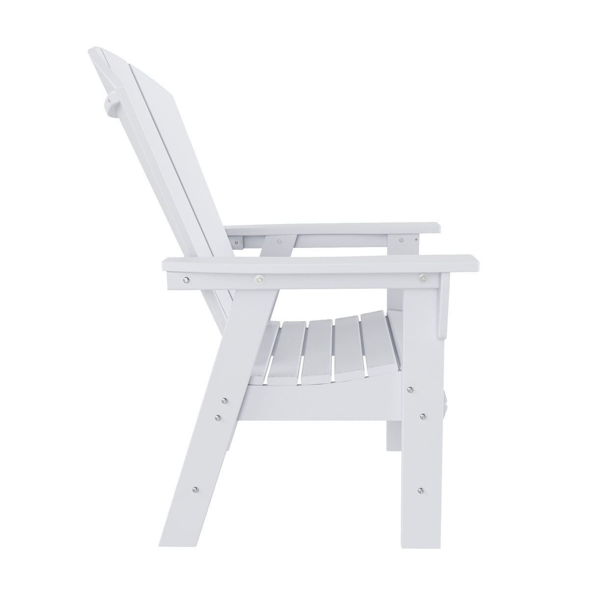 Polytrends Laguna Hdpe All Weather Outdoor Patio Square Adirondack Dining Chairs Set (5-Piece Set)