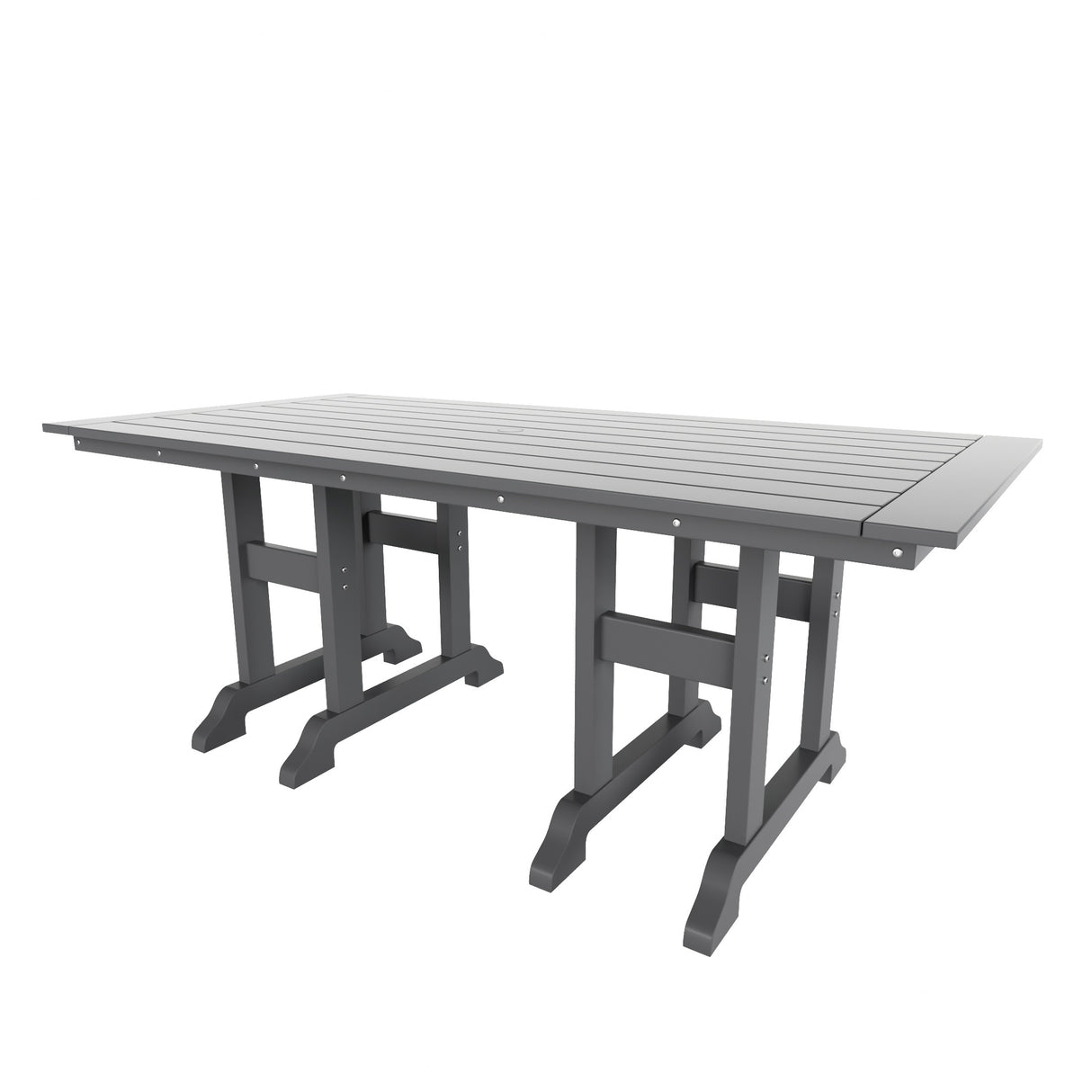 Polytrends Laguna Hdpe All Weather Outdoor Patio Dining Set with Rectangle Table, Arm Chairs, and Bench (6-Piece Set)