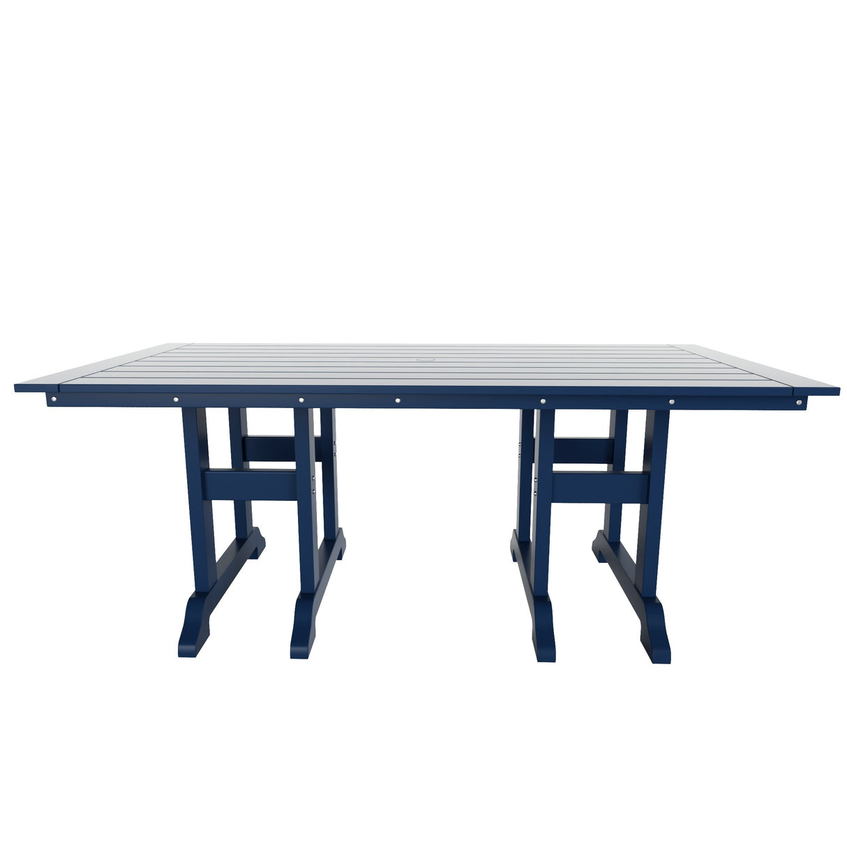 Polytrends Laguna Hdpe All Weather Outdoor Patio Dining Set with Rectangle Table, Arm Chairs, and Bench (6-Piece Set)