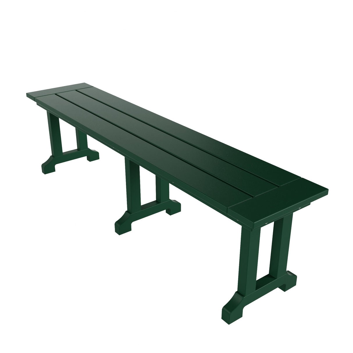 Polytrends Laguna Hdpe All Weather Outdoor Patio Dining Set with Rectangle Table, Arm Chairs, and Bench (6-Piece Set)
