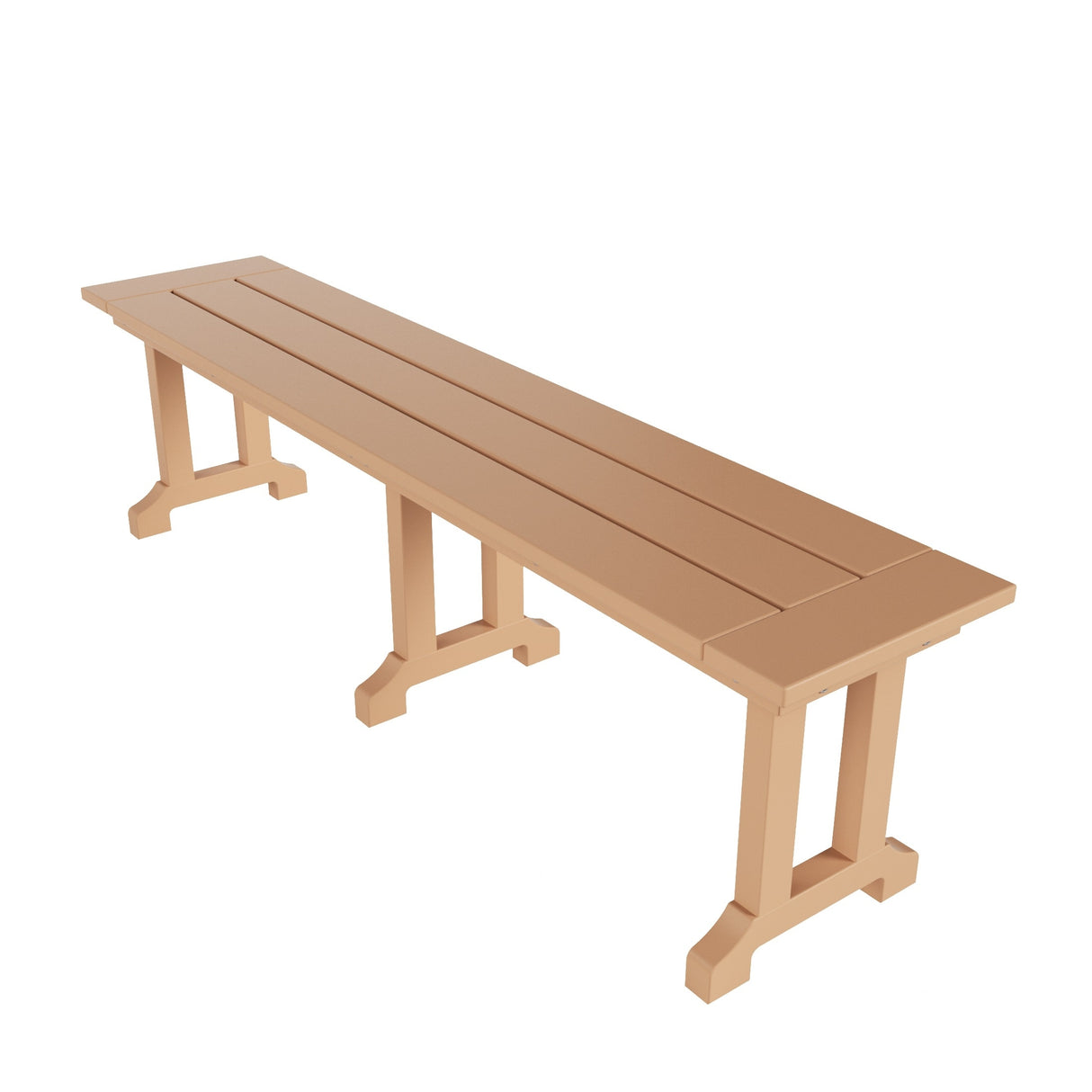 Polytrends Laguna Hdpe All Weather Outdoor Patio Dining Set with Rectangle Table, Arm Chairs, and Bench (6-Piece Set)