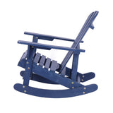 Adirondack Rocking Chair Solid Wood Chairs Finish Outdoor Furniture for Patio,Backyard,Garden