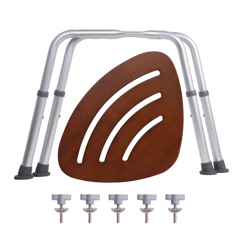 Adjustable Bamboo Shower Seat - 20"D x 15"W x 3"H