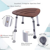 Adjustable Bamboo Shower Seat - 20"D x 15"W x 3"H