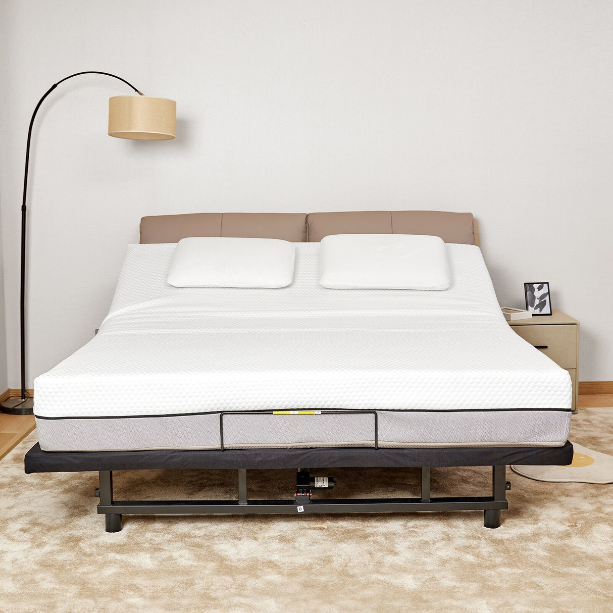 Adjustable Bed Base Frame Queen Bed Frame With Head And Foot Incline Wireless Remote Zero Gravity