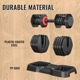 Adjustable Dumbbell 10 in 1 Free Dumbbell for Men and Women Fast Adjust by Turning Handle