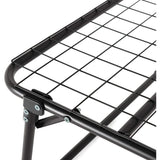 Adjustable Folding Bed Ottoman, Rollaway Guest Bed with Head Incline ,Removable Mattress & Side Pocket Heavy Duty Metal Frame