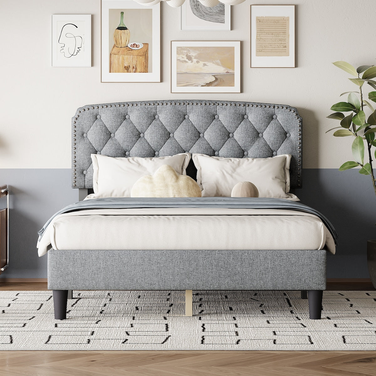 Adjustable Headboard with Upholstery