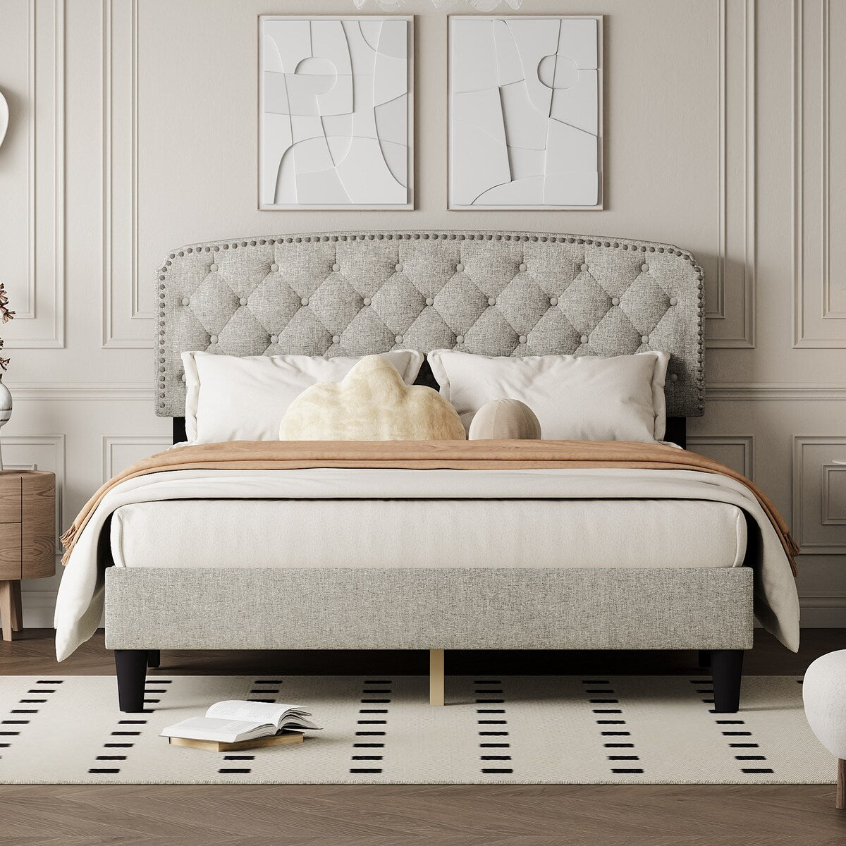 Adjustable Headboard with Upholstery